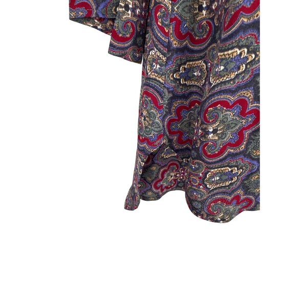 Reformation Womens Long Sleeve V-Neck Tunic Dress With Paisley Print - Picture 2 of 8